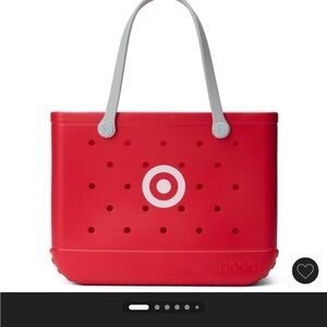 BOGG BAG Red Tote with Gray Handles
